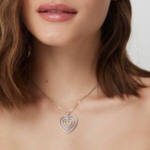 Triple Heart Chain Necklace, Ardene